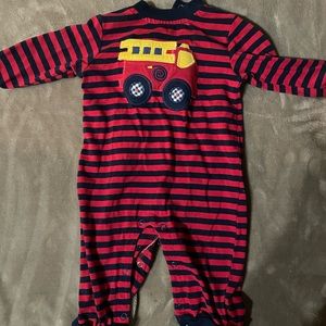 EUC THE BAILEY BOYS FIRETRUCK PLAYSUIT